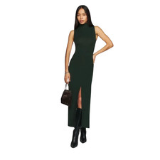 NWT Reformation Axton Knit Midi Dress Black XS