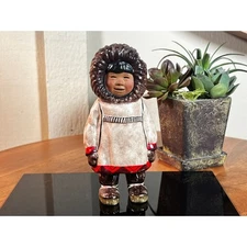 C. Alan Johnson Eskimo Likook Alaskan Intuit Figurine, Boy, AJ58, B113-6-9 (#1)