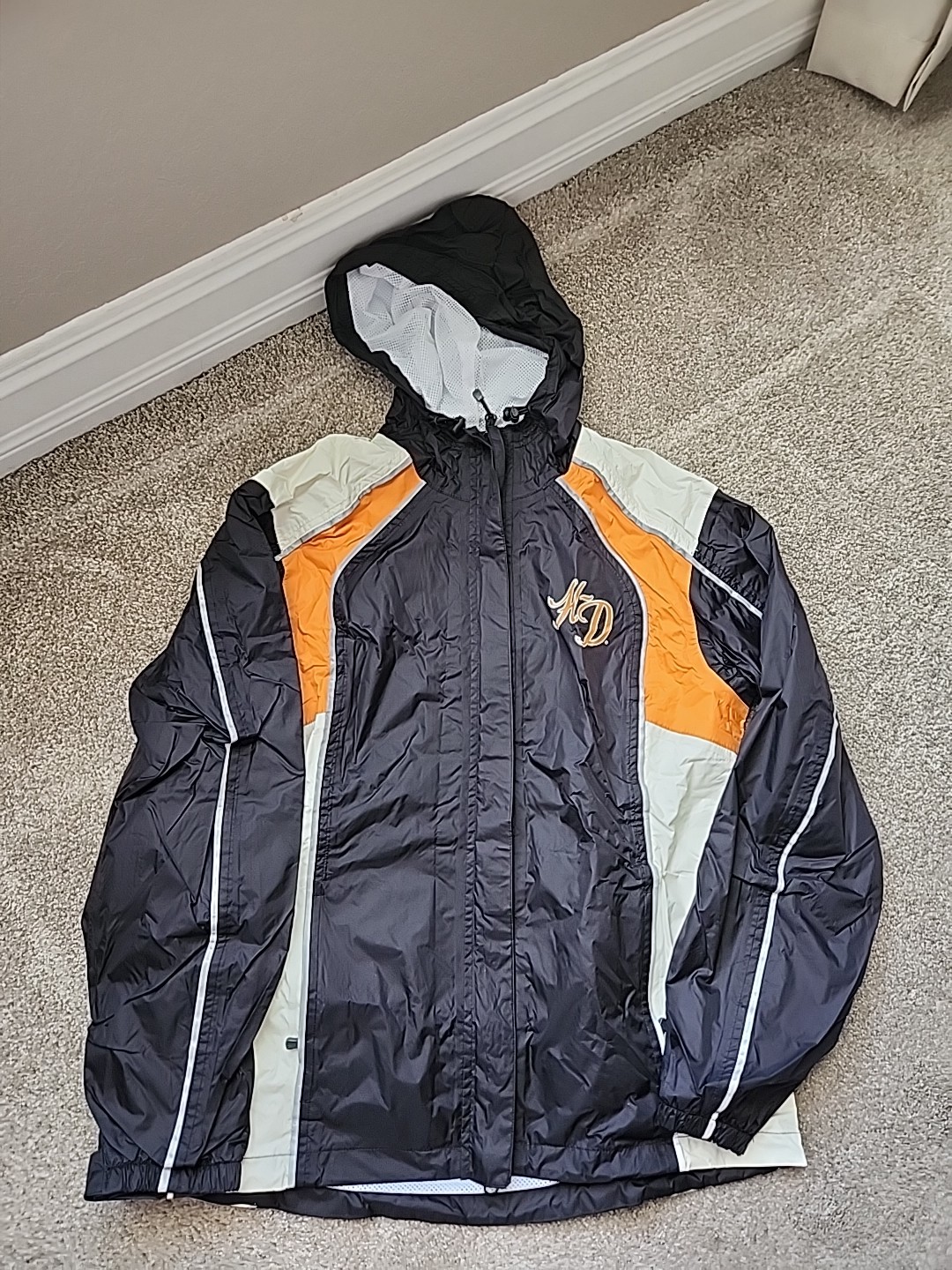 Harley Davidson Womens Small Rain Jacket With Matching Pants Black