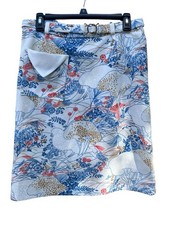 Womens Vtg Cute 1970s Mushroom print skirt with built in shorts UNHEMMED Large L