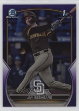 2023 Bowman Draft Chrome Purple Refractor 215/250 Jay Beshears #BDC-166 ms9