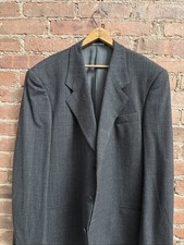 Vintage Giorgio Armani Collezioni Men s Jacket, Sz 44L, Gray Virgin Wool, Italy
