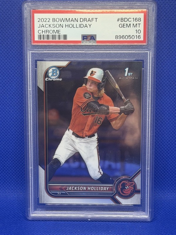 2022 Bowman Draft 1st - Chrome Jackson Holliday #BDC-168 (RC) Orioles PSA 10