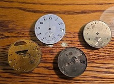 Antique Swiss Pocket Watch Lot -open face  Hunter parts - repair       3D