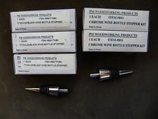 5 Bottle Stopper Kits (3 Black Titanium and 2 Chrome)