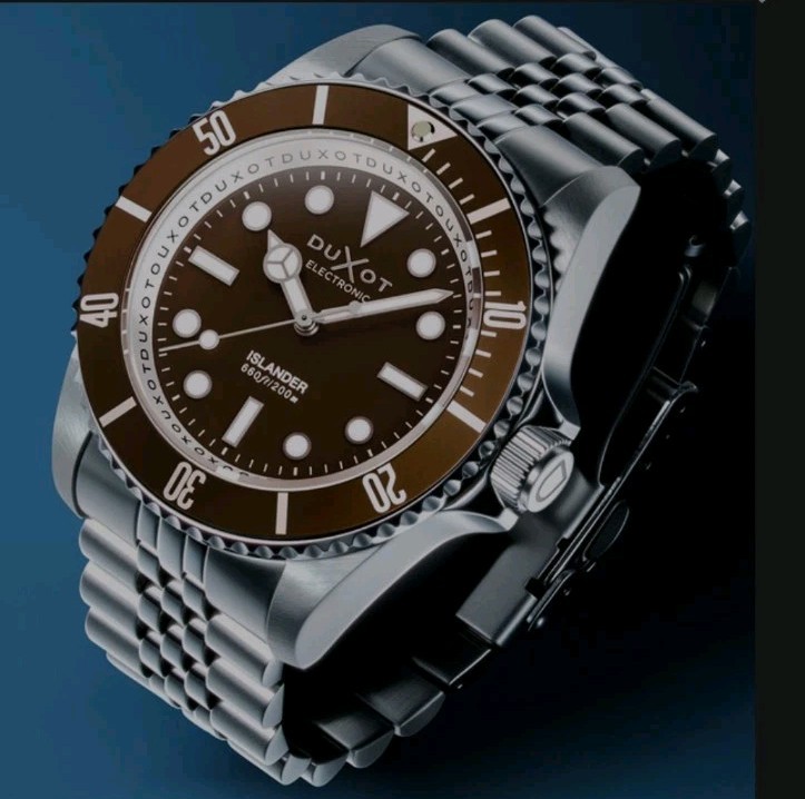 Duxot x Islander Atlantica Electronic Dive Watch with Brown Dial