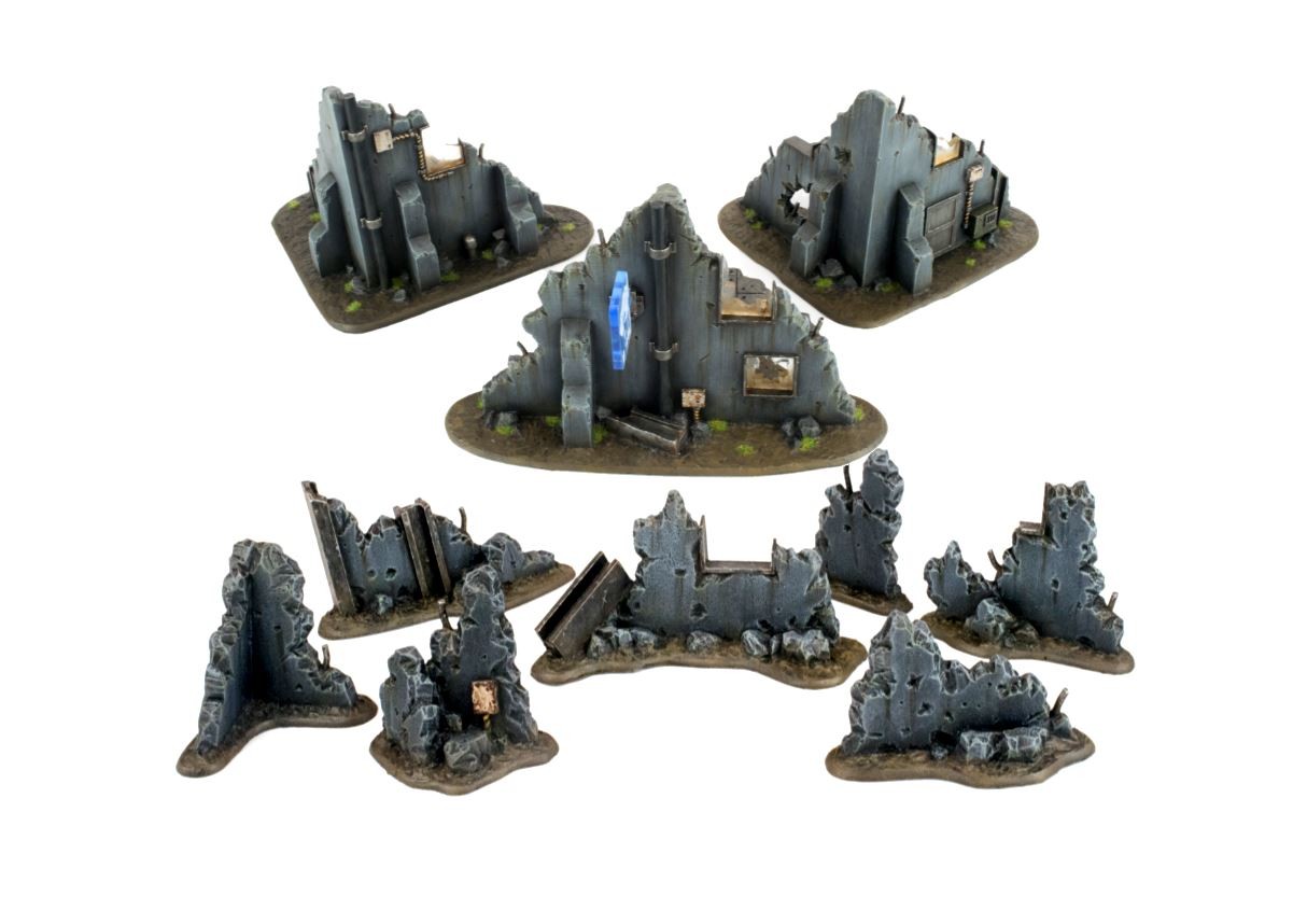 Rubble and Building Set – 28mm Wargaming Scenery Terrain