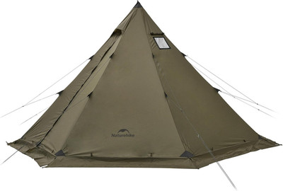 Ranch Fire Teepee Tent, Cold Weather Winter Hot Tent with Stove Jack, 4-6 Person