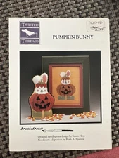 Twisted Threads "Pumpkin Bunny" Halloween Cross Stitch Chart OOP 1997