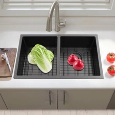 Double Basin Double Sink 31*18 in Double Bowl Sink Stainless Steel Home