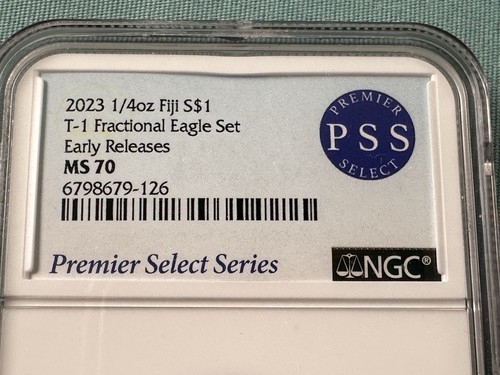 4 Pc Set 2023 Fiji Fractional Eagle Silver Coins NGC MS70 Early Releases 1.85 oz - Picture 16 of 21