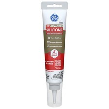 GE Advanced Silicone Caulk Clear 2.8oz Kitchen Bathroom Waterproof Sealant Stron