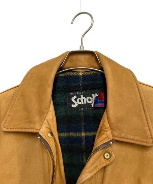 Schott NYC 327 gamuza chaqueta de bombardero marrón 42