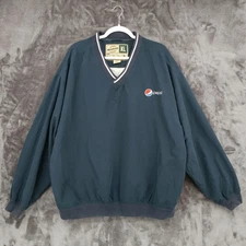 Wear Guard Golf Pullover Rain Windbreaker Pepsi Branded Navy Blue XL Polyester