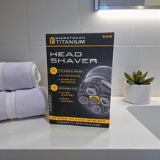 Microtouch Titanium Rechargeable Head and Face Shaver 5 Flexible Heads Black