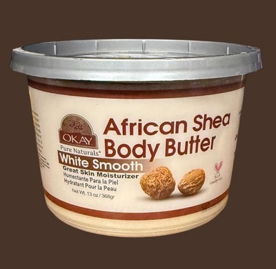 OKAY Pure Naturals 100 % All Natural African Shea Butter for Skin & Hair  13 oz