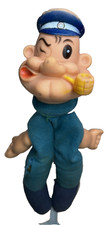 Vintage Popeye The Sailor Man Doll 8 inches Uneeda MANY RIP REPAIRS see Pics