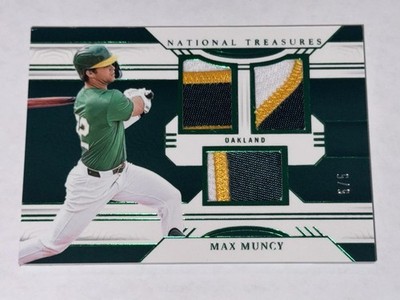 Max Muncy 2024 Panini National Treasures Game Gear Swatches Trio RC /5! #19 5/5!