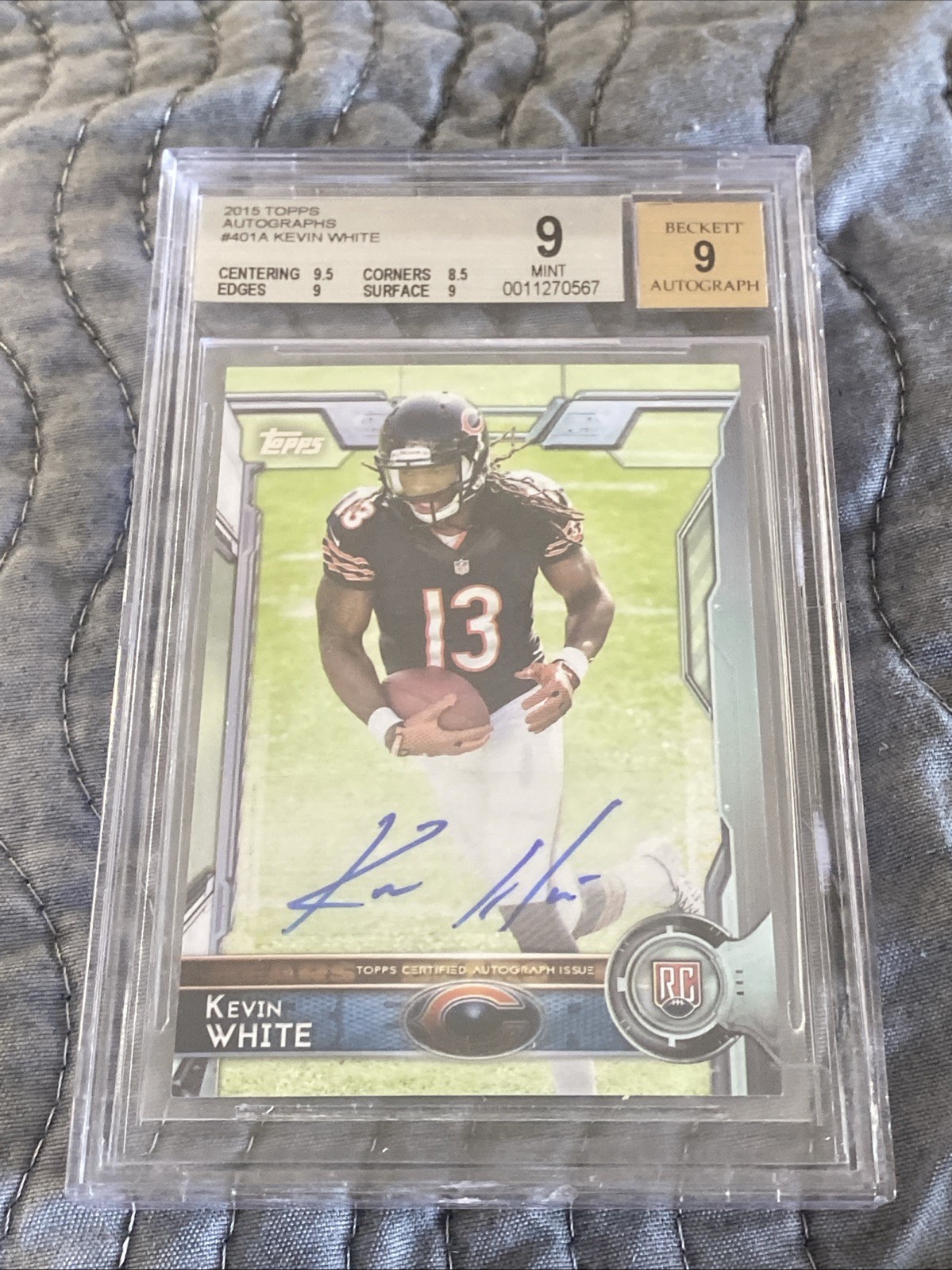 Kevin White Topps Diamond Autograph #KWH3 Base