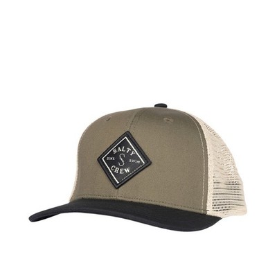 SALTY CREW SEALINE BOYS RETRO TRUCKER CAP OLIVE/BLACK