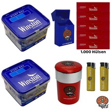 Winston Blue/Blau Volumentabak Giant Box 2x 155g, Hülsen, Autoascher, Zubehör