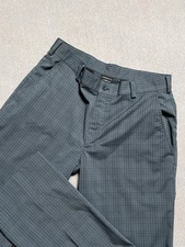 Nike Golf Pants Mens 32x31 Blue Check Plaid Tech Performance Dri-Fit Chino