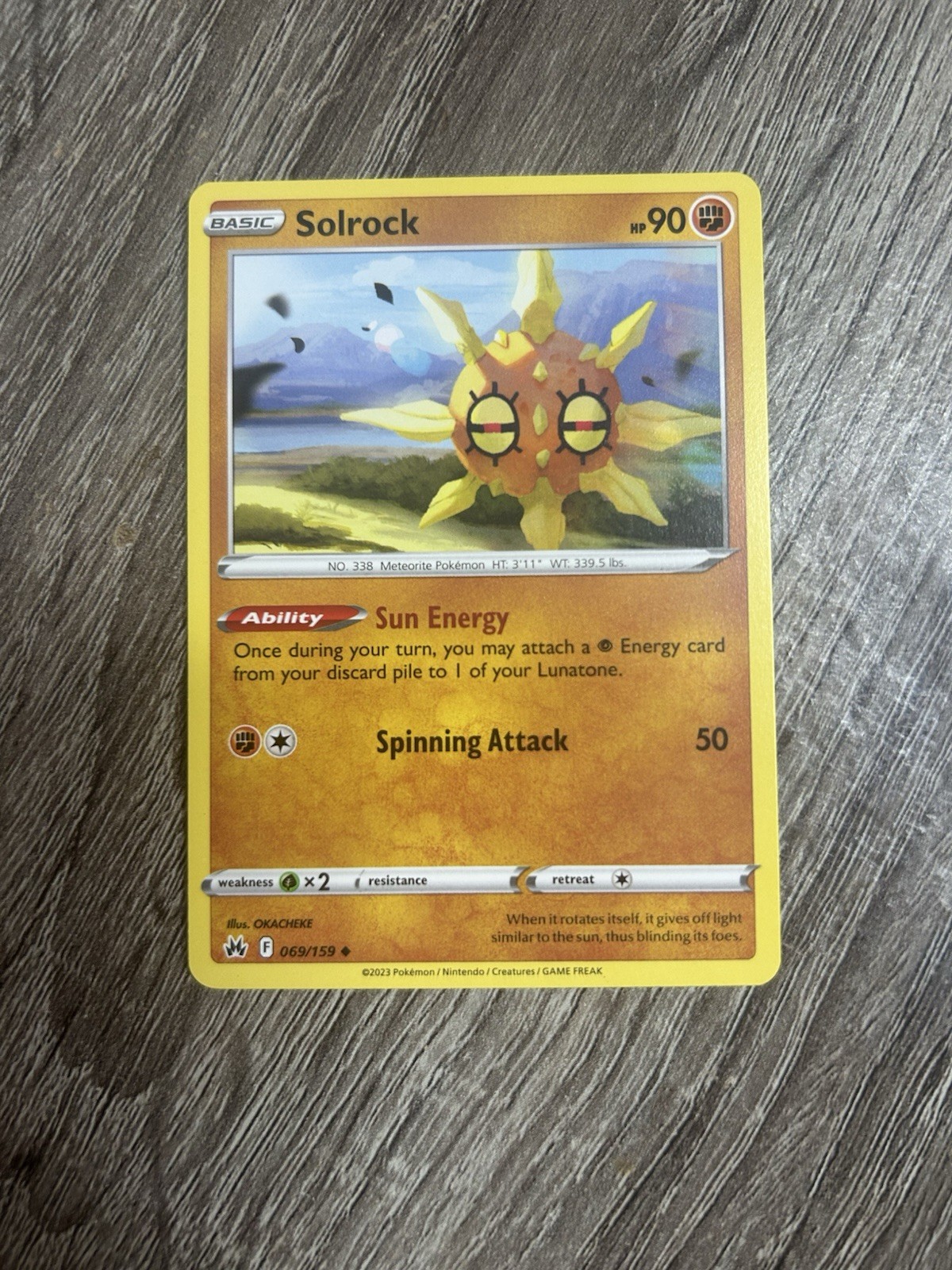 “Solrock” Pokemon Card