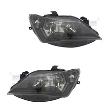 Scheinwerfer Set links & rechts Schwarz H7/H7 für Seat Ibiza IV Sportcoupe 6J1