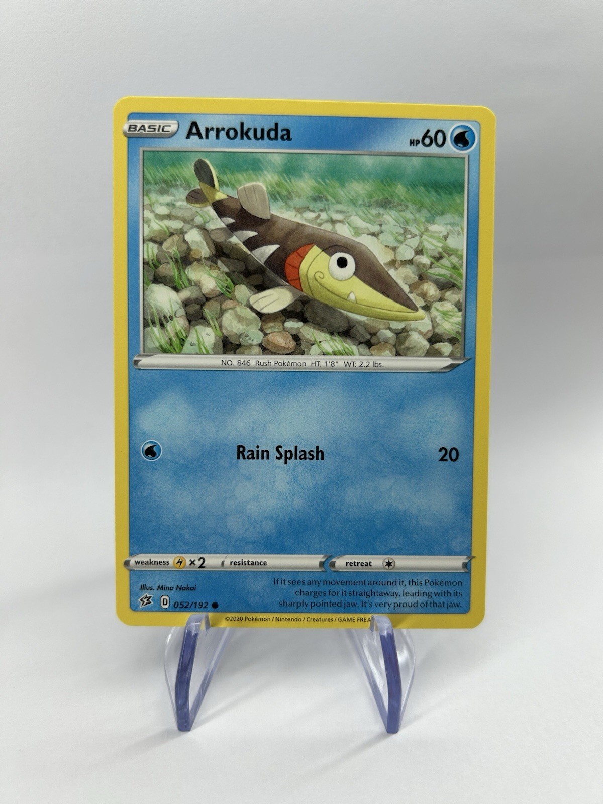 Arrokuda 52/192 Regular Rebel Clash Pokémon NM