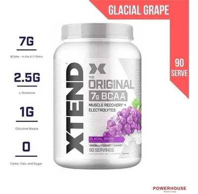 Scivation Xtend Glacial Grape. The Original 7g BCAA Powder. 90 Servings