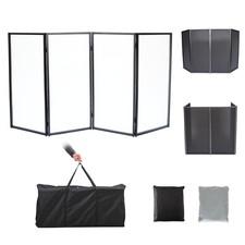 DJ Facade DJ Booth White Black w/Carry Bag Portable DJ Event Facade Foldable ...