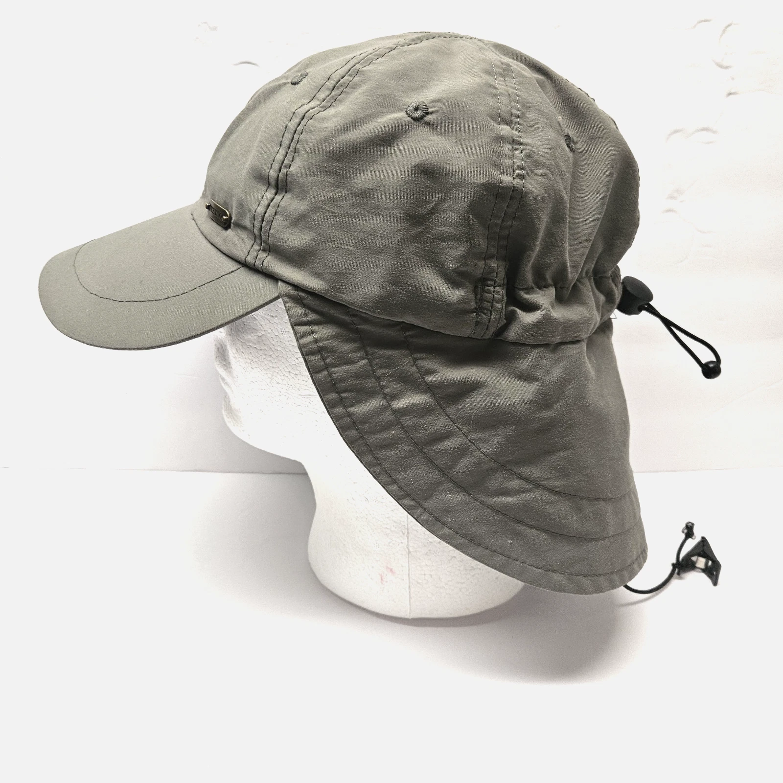 Stetson No Fly Zone Hat Cap Size S/M Olive Neck Flap Sun Guard UV UPF 50 Outdoor