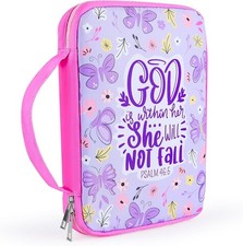 Bible Cover Case for Women Girls Kids Bible Bag Case with Handle Kids Girls Bibl