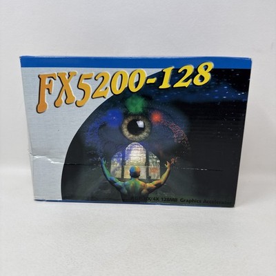 Kaser GeForce FX5200 128MB AGP Graphics Card w/ Box   Untested