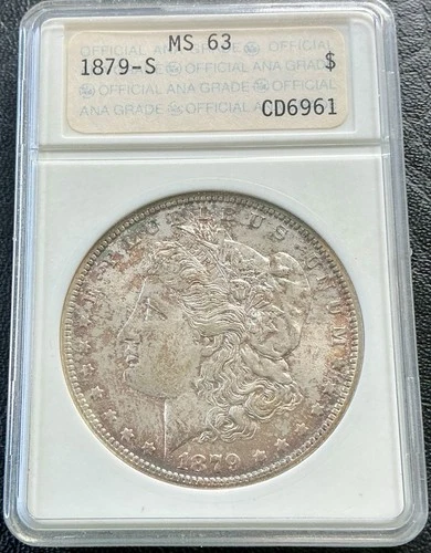 1879-S Ms-63 Ana Old Holder Morgan Silver Dollar Toner