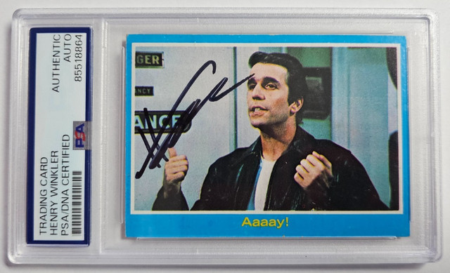 1976 Topps Happy Days Henry Winkler Karte signiert PSA/DNA Fonzie authentisches Autogramm