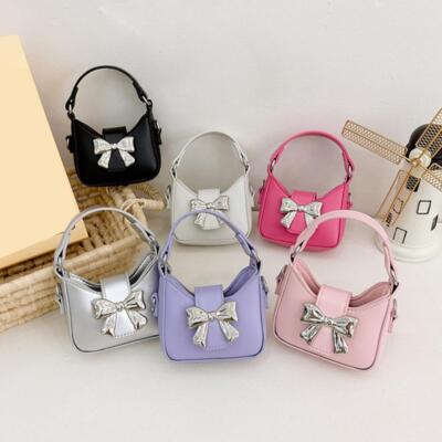 Cute Bow Shoulder Bag For Women – Small Square PU Leather Crossbody Purse, Y2K Style, With Removable Strap