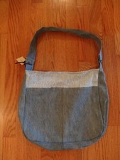 NEW Handmade Denim and Blue Floral Tote Bag