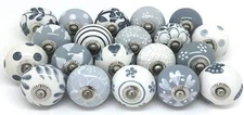 Wholesale Lot 50 PC Indian Handmade Vintage Ceramic Knobs Cabinet Pulls Handle