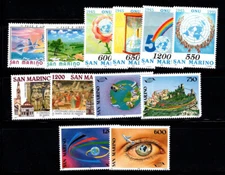 San Marino 1995 Sass. 1446-1457 New ** 100% Basilica, United Nations, Tourism