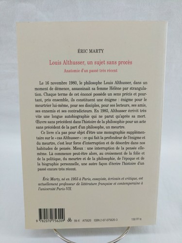 Louis Althusser, un sujet sans procès, Éric Marty 1999 - Picture 2 of 6