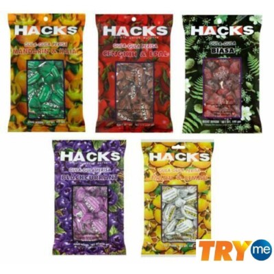 HACKS Variety Flavors Cough Drop Candy Sweet 100g Free Shipping