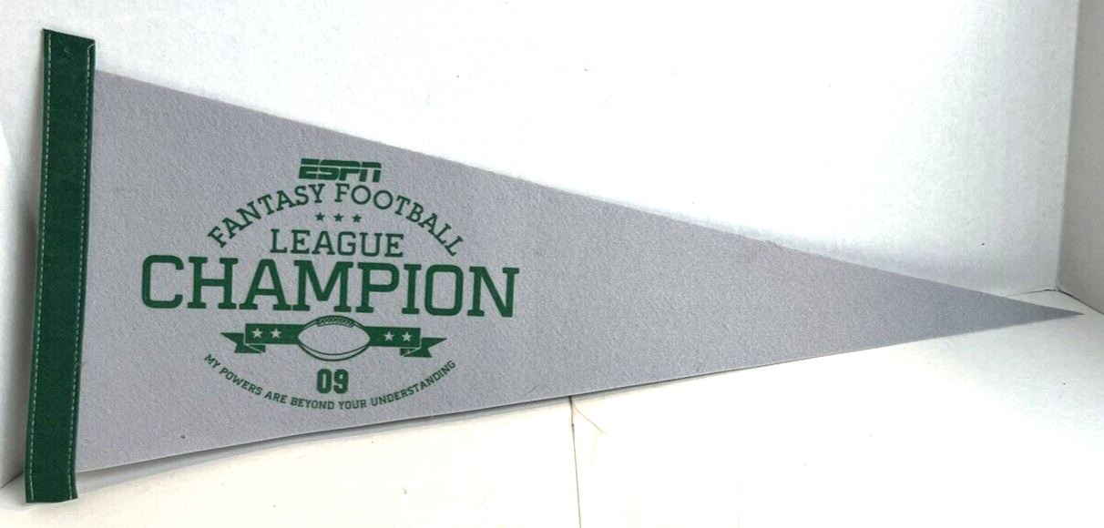 ESPN Fantasy Football Pennant 2009 League Champion Mail In 1st place Prize