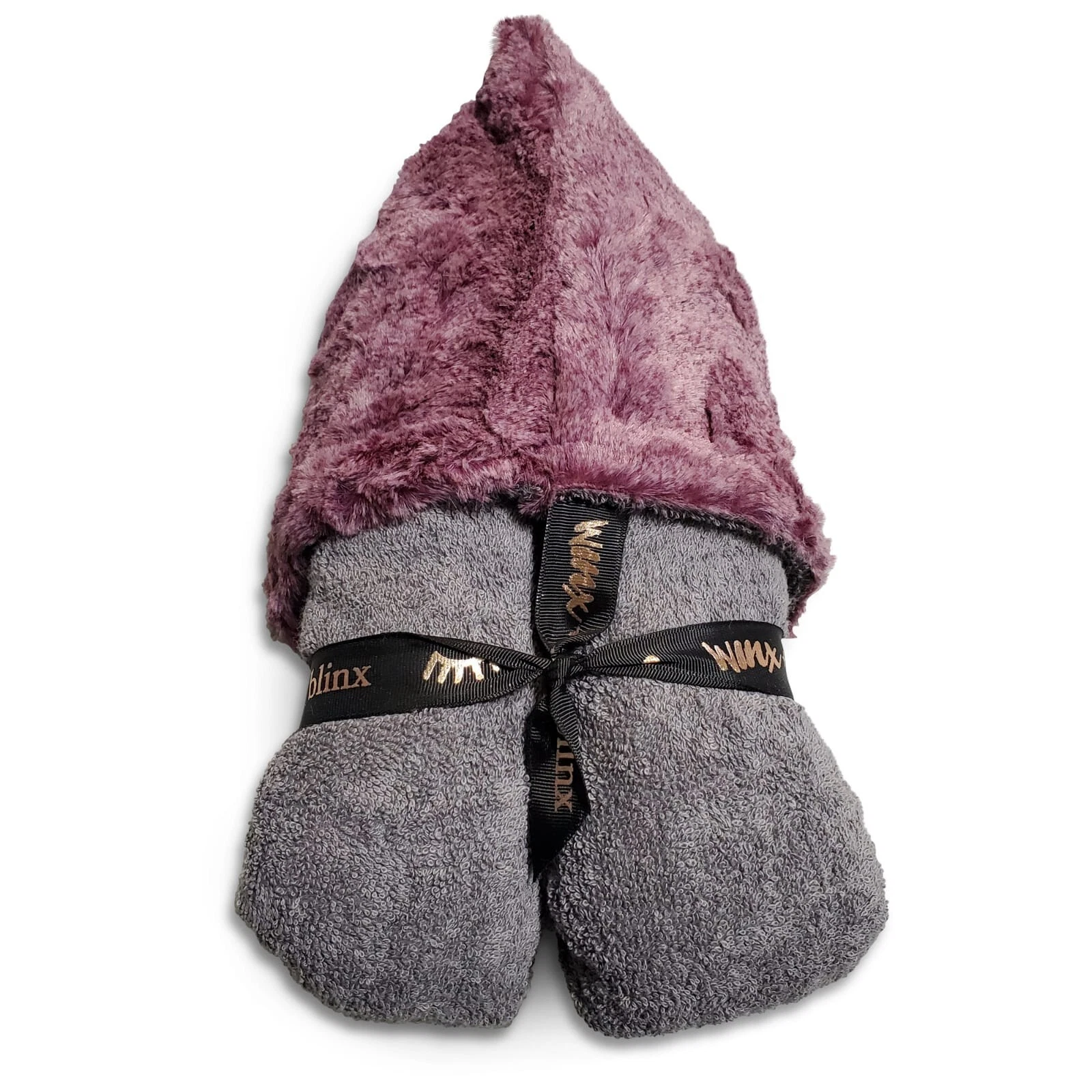 Hooded baby/children bath towels winx&blinx new luxury -Frosted Merlot Grey