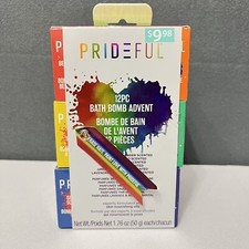 Prideful 12 Pack Bath Bombs Advent Set, BATH BOMBS New ,Pride Theme ,Rainbow