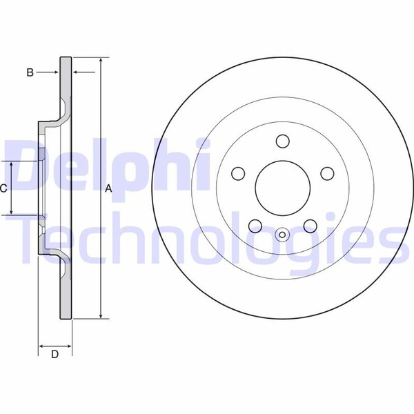 Bremsscheibe BG4966C Delphi FüR Volvo-image
