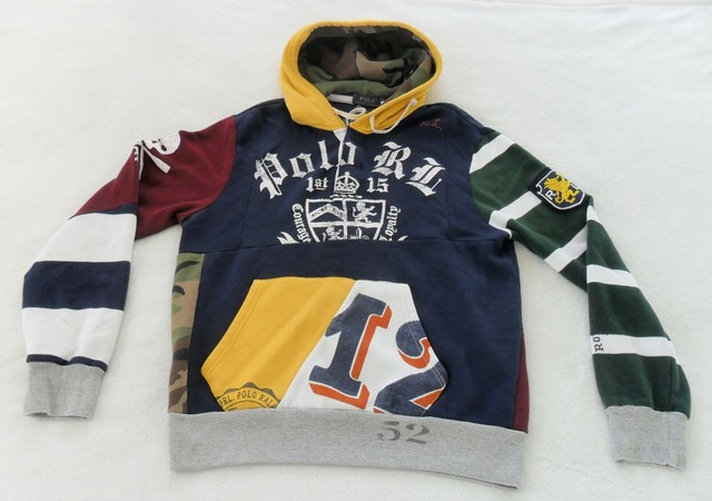 patchwork rugby hoodie