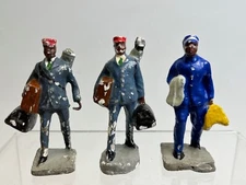 3 Composition Railroad Train figures Japan large scale 3.25 inches