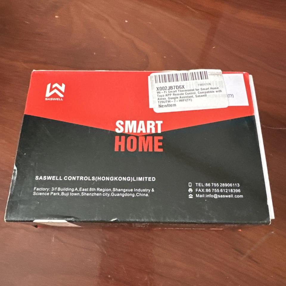 SASWELL T29UTW-7-WIFI TOUCHSCREEN SMART THERMOSTAT; WORKS WITH ALEXA (C4) - Image 4 of 4