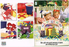 Birthday Party Centerpiece Plastic Canvas Pattern Leaflet 1998 Vintage